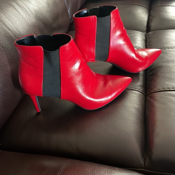 INC International Concepts Shoes - Big Apple red boots, worn only once in an office